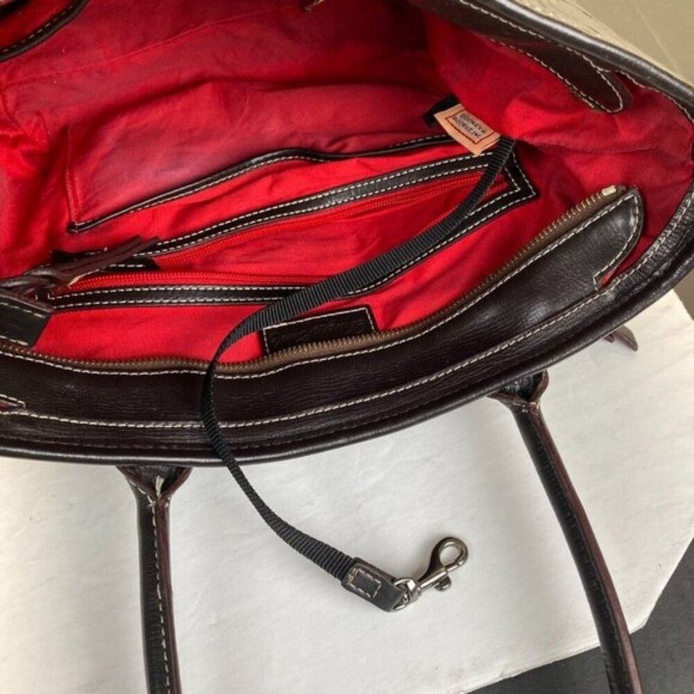 Dooney & Bourke Retro Lexington in Black Leather Tote with an Embossed Pattern - Picture 11 of 14